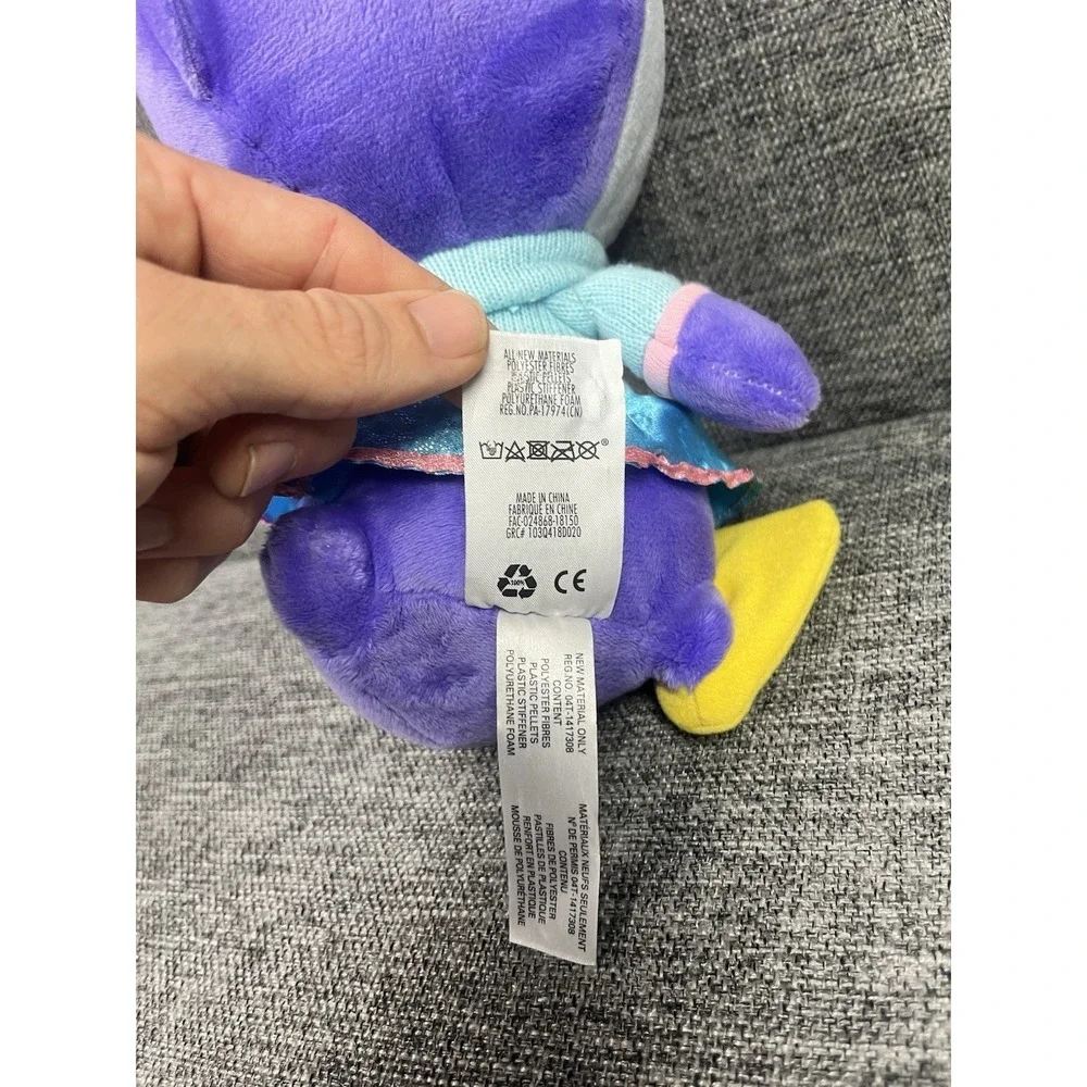 Disney Store Summer Penguin Plush Muppet Babies Stuffed Animal Toy Purple Used